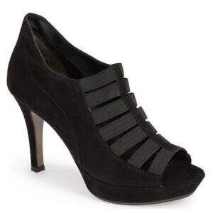 PAUL GREEN Cher Sandal Caged Elastic Strap Open Toe Black Platform 7 UK …